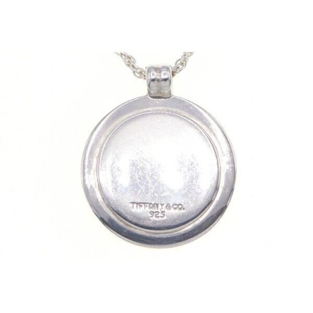 Tiffany Co necklace coin pendant silver gold sterling yellow logo screw chain